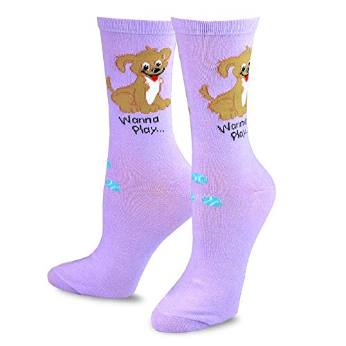 Teehee Meias divertidas para amantes de gatos, meias para amantes de cães, meias de novidade, meias