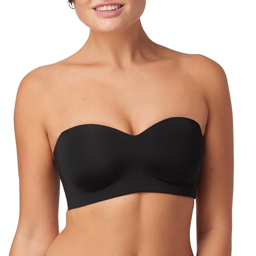 Maidenform womens Pure Comfort Strapless Wireless Dm7685 Bra, Black, Large US