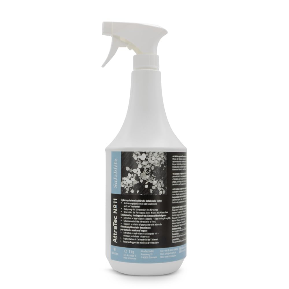 No 11 Salzlblitz, Ergänzungsfuttermittel für Salzlecken und Kirrung, 1kg Sprühflasche