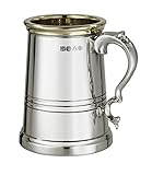 Brass Rim Jarra de cerveza con inscripción. Worcester diseño con borde de latón. Superior de Wentworth de Sheffield