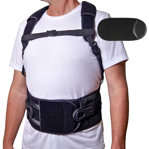 Brace Align ComfortCore Plus Size TLSO Back Brace - Thoracic Lumbar Spine Support for Kyphosis, Herniated Disc, Spinal Stenosis & Pain - Adjustable Posture Correction - L0456 L0457 (PLUS EXTENSION)