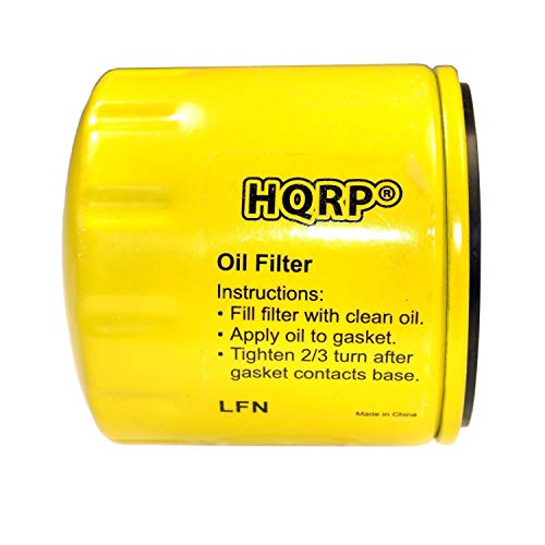 HQRP Oil Filter compatible with JOHN DEERE 300 series 316, 317, 318, 420 Garden Tractor, AM101207 TCA10018 Replacement