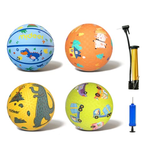 Mideer Mini Basketballs, Small Basketball Set With Pump, Rubber Basketball For Mini Basketball Hoop, Toy Basketball For Toddlers Kids Teenagers (7 Inch, Pack Of 4) #TOP7