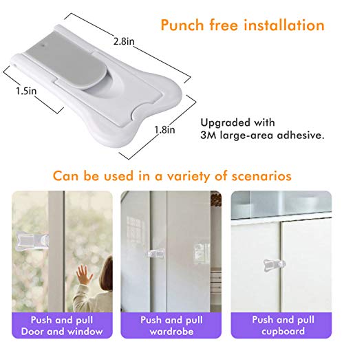 Serrures De Sécurité Pour Enfants Avec 4 Clés, Adhésif Puissant Pour Portes Et Tiroirs 96861683