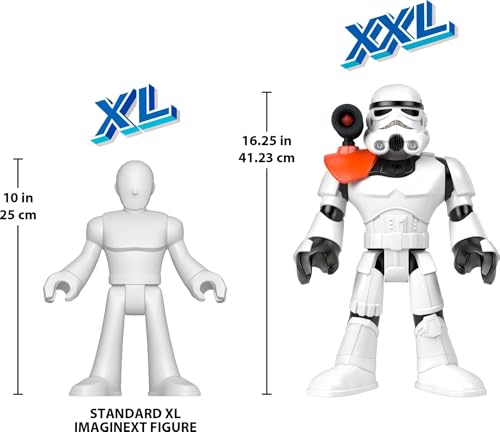 Fisher-Price Imaginext Star Wars Toy Stormtrooper XXL Figure, 16+ Inch Tall Poseable Character with Launcher for Kids Ages 3+ Years image 3