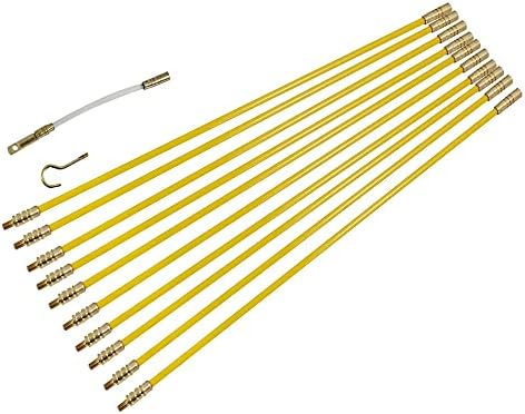Rod For Cable Routing Dekton 10 x 1 Metre Cable Access Kit, Reinforced Rods for Routing ...