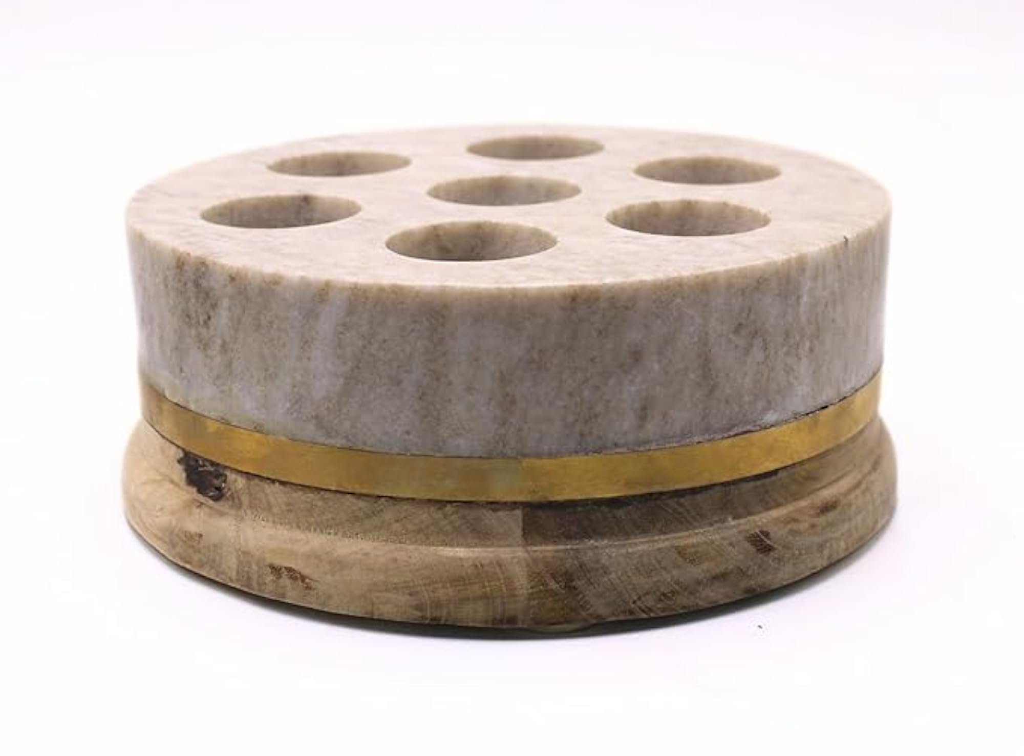 Round Shape Marble Tealight Candle Holder, Decorative Gift