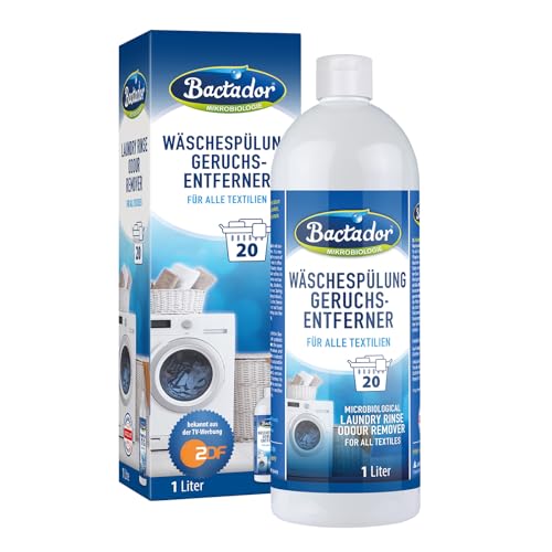 Bactador Geruchsentferner Wäsche 1L- Wäschespülung Geruchsentferner - Mikrobiologischer Enzymreiniger & Hygienespüler Wäsche - Hygiene Waschmittel für Textilien - Wäschepflege & Geruchsneutralisierer