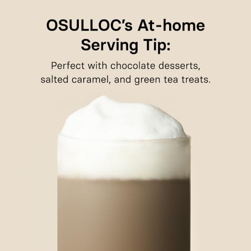 Image of OSULLOC Jeju Hojicha Milk Tea (7oz X 10 Packets), Roasted Hojicha Latte Powder with Vanilla Notes, Instant Milk Tea Drink, Lightly Sweetened