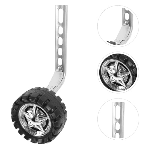 Juego de ruedas auxiliares para bicicleta CALLARON con marco plateado, ruedas estabilizadoras universales para bicicleta, incluye campanilla, apto para niños y aprendizaje del equilibrio y seguridad al ciclismo miniatura 7