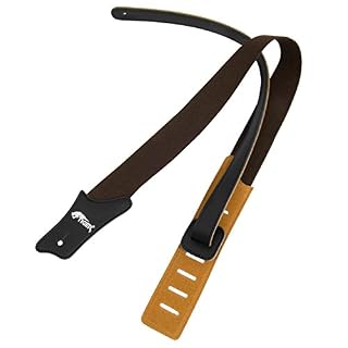 Tiger STP6-BR Sangle de Guitare en coton – Brun - Les Beatles, Paul McCartney, John Lennon, RIngo Starr, George Harrison
