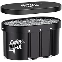 CalmMax Oval Ice Bath Tub with Lid for Athletes 492L Portable Cold Plunge Tub for Cold Water Therapy 5 Layers Ice Baths at Home Outdoor Gym - 105cm Long