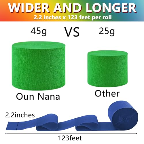 Image of Crepe Paper Streamers 6 Rolls Rainbow Streamers 2.2 Inches 738 Feet, Streamers Party Supplies for Birthday, Wedding, Baby Shower, Bachelorette Party, Graduations Decorations, DIY Crafts