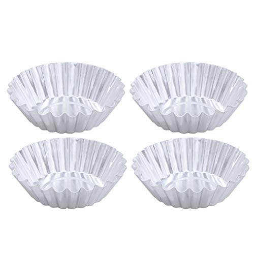 BESTOMZ 10 pcs En Alliage D'aluminium Gâteau Doublures Gâteau Muffin Moules Oeuf Tarte Moule pour Cuisson Cover