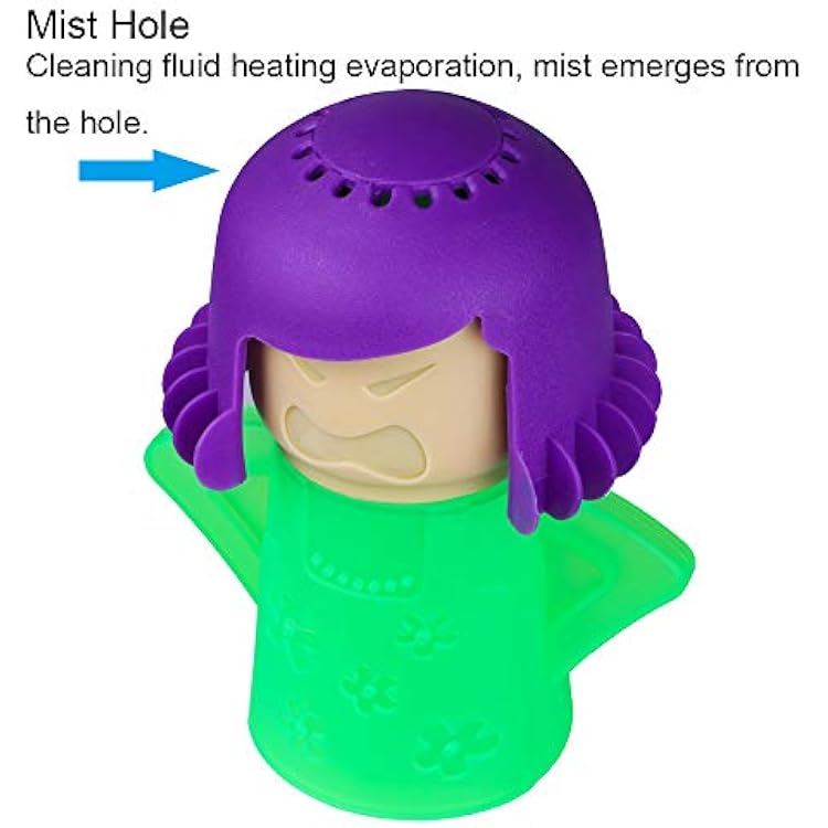 Angry Mama Microwave Oven Steam Cleaner, Angry Mom Microwave Cleaner, Just Add Vinegar and Water, Cut Cleaning Time by Half (Green)