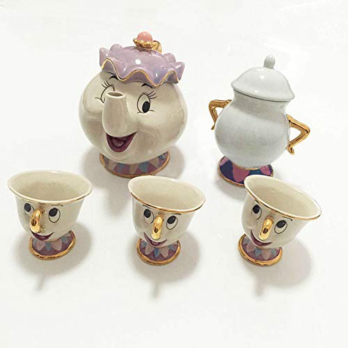 Recopilación de Juegos de té comprados en linea. 44 GZZSWFT Juego de té Tetera Chip Taza azucarero cafetera