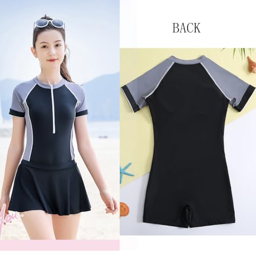 Image of KORADI Girls Swimsuits Rash Guard Swim Set Kids Two-Piece Bathing Suits Teen Swimwear Beach Shorts Sun Protection Swim Shirts