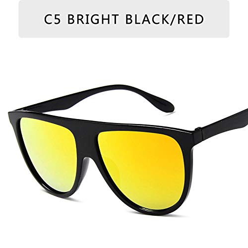 Preisvergleich Produktbild Sonnenbrille Retro Flat Top Übergroße Cat Eye Sonnenbrille Weibliche Modelle Farbverlauf Klassische Damen Sonnenbrille Weibliche Großzügige Brille-C5