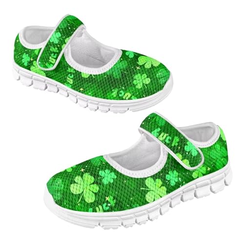 Binienty Fashion Mary Jane Sneakers for Girls Anti-Slip Holiday Christmas Easter Mesh Flat Sneaker School Shoes2