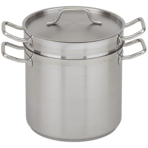 Royal Industries Double Boiler with Lid, 20 qt, 11.8" x 11.4" HT, Stainless Steel, Commercial Grade - NSF Certified Cover