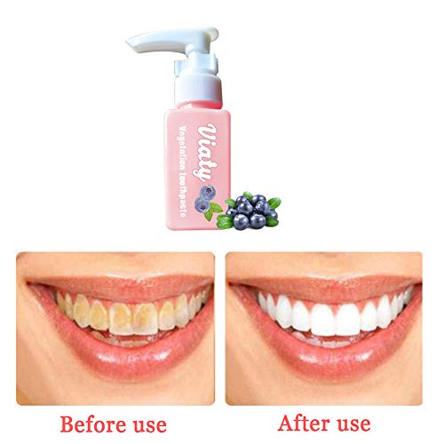 Yiwa Blueberry Dentifrice Élimination des taches blanchissant Dentifrice Viaty Lutter contre le saignement des gencives Dentifrice en bouteille