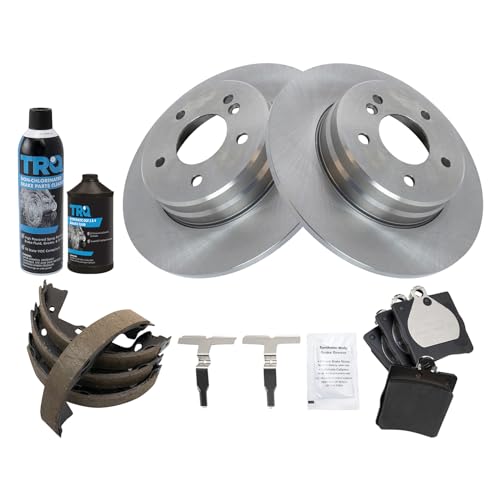 Image of TRQ Rear Brake Pad & Rotor Kit Compatible with 1996-2011 Mercedes-Benz