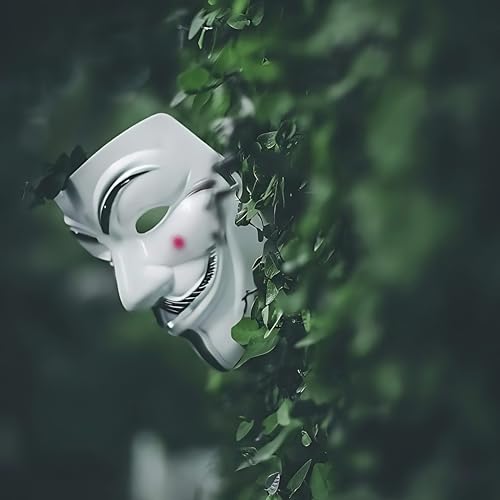 Image of Wanna Party Pack of 4 Anonymos Mask for Kids & Adults - V for Vendetta Halloween Guy for Halloween Costume Cosplay Party,Hacker