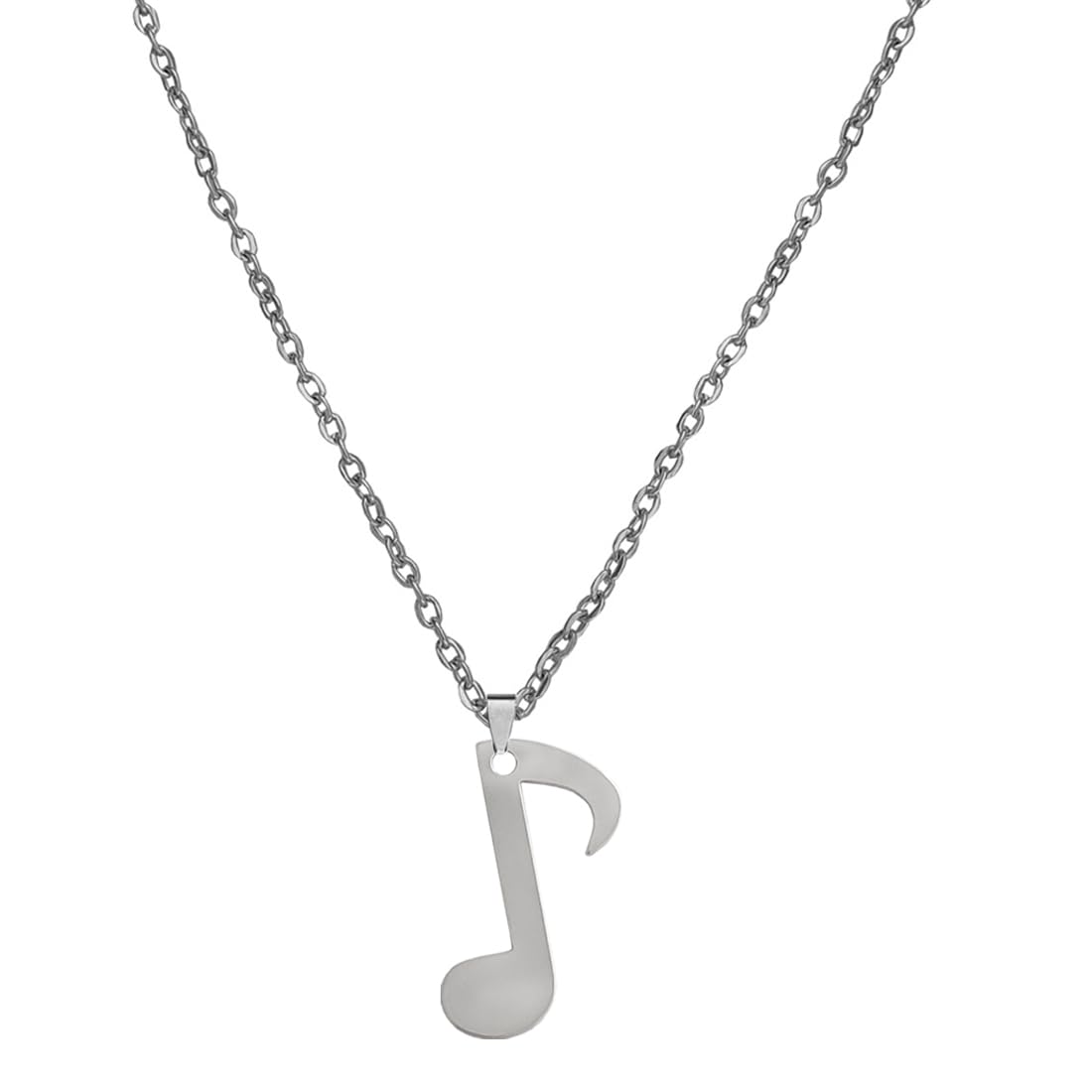 m men style Mens Jewelry Rock Music Silver Stainless Steel Pendant Necklace Chain For Men And Women-picture-29