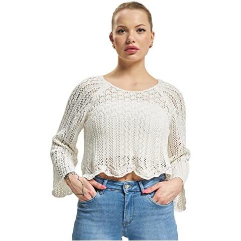 Only ONLNOLA Life 3/4 Pullover KNT Noos Suéter pulóver para mujer, Cloud Dancer, L Cover
