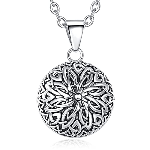 EUDORA Harmony Ball Llamador de Angeles Embarazada Vintage Bisuteria Collares, Nudo Celta Colgantes Primer Embarazo Mamá Regalos Originales para Mujer Madre, 76,2cm + 114,3cm