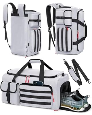 RAINSMORE 3 EN 1 Bolsa Deporte Gimnasio Hombre Mujer Bolsa de Viaje Grande 45L Mochila Función con Compartimento Zapatos y Humeda | Ya disponible en tu tienda friki favorita! En mundofriki.es!