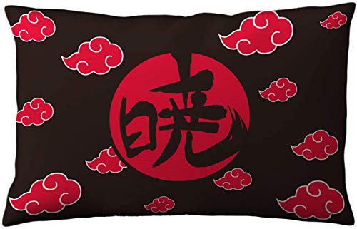New Akatsuki Red Clouds Naruto Shippuden Anime Bedding Pillow Case Cover