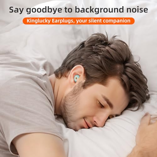 Kinglucky Tampões de ouvido – Cancelamento de ruído de 33 dB e NRR 28, silicone líquido macio e flex
