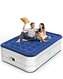 iDOO Air Mattress Full with Built in Pump, Upgraded Blow up Mattress Full, Inflatable Mattress for Home Camping and Guest Bed, 2-Min Portable & Comfortable Air Bed, Colchon Inflable