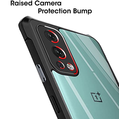 Image of TheGiftKart Shockproof Clear Back Cover Case for Oneplus Nord 2 5G / Oneplus Nord 2 5G Pac-Man Edition | 360 Degree Protection | Transparent Back Cover Case (PC & TPU, Black Bumper)