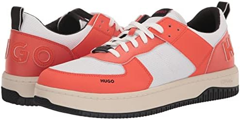 HUGO Mens Sneaker, Papaya Orange/Bright White, 11 US | Image 6