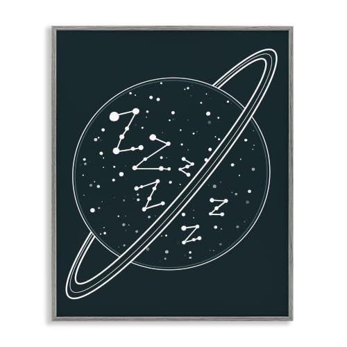 'Zzz Witty Sleeping Constellation Outer Space'| Framed Giclee Art
