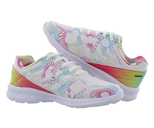 Fila Superstride 2 Y Girls' Toddler-Youth Sneaker 13 M US Little Kid White-Pink-Safety Yellow4
