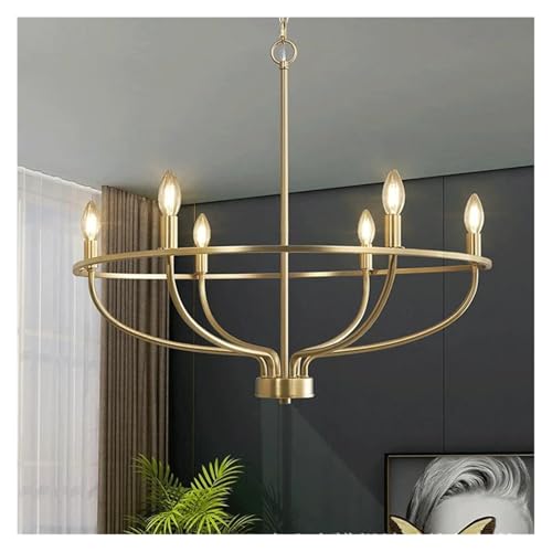 Lustre de plafond en fer or au design géométrique