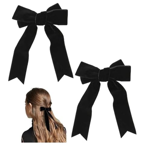 2Pcs Jezioro Velvet Hair Bow Clips Cover