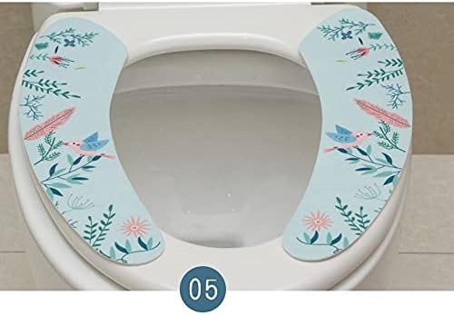 Cute Waterproof Adhesive Toilet Seat Cushion Cover - Universal Toilet Sticker Ring for Autumn and Winter