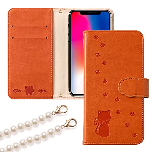 COVERARY �݊��i/���� Galaxy A57 5G �P�[�X �蒠�^ �X�}�z�P�[�X �I�����W �S�@��Ή� �L �V�����_�[ �蒠 ������ �l�R �V�����_�[�X�g���b�v ���킢�� 100063057