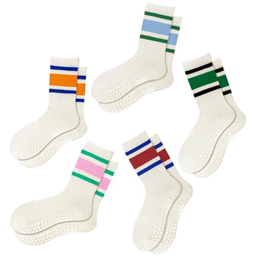 Yawlsow Retro Striped Grip Socks