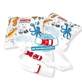 Schlori Schwimmkissen mit Schnalle, Schwimmlernhilfe für Kinder 11-60 kg, Schwimmhilfe aus 100 Prozent Baumwolle, Schnallverschluss, Made in Germany, TÜV GS Geprüft