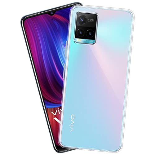 Image of Fashionury Crystal Clear Case for Vivo Y33s / Y33T / Y21 / Y21s | Yellowing Resistance | Transparent TPU Silicone | Raised Camera Lips | Slim Transparent Cover