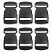 Beaulegan Plastic Buckles 1 1/2 Inch (Pack of 6)- Quick Side Release for Luggage Straps, Pet Collar, Backpack Repairing - Dual Adjustable Ends, Black