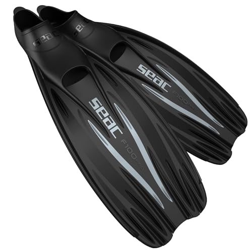 SEAC F100 Pro, Aletas de Buceo submarinas Ultra Ligeras Cerradas, para Buceo y esnórquel