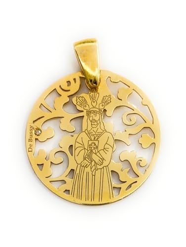 Médaille Christ du captif en argent d'exception et diamant véritable éclatant