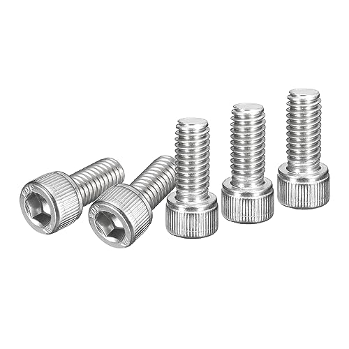 DTGN 5/16-18x3/4" Socket Head Cap Screws Bolts, 25Pcs 304 Stainless Steel 18-8, Machine Hex Socket Screw, Hex Drive, Bright Finish, UNC Coarse Thread Fully Threaded