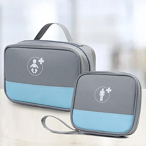 2 Stück Medikament Tasche Befitery Medikamententasche Große Kapazität Reiseapotheke Tasche Notfalltasche für Outdoor Office Home, Tragbar, Wasserdichte (Grau) Cover